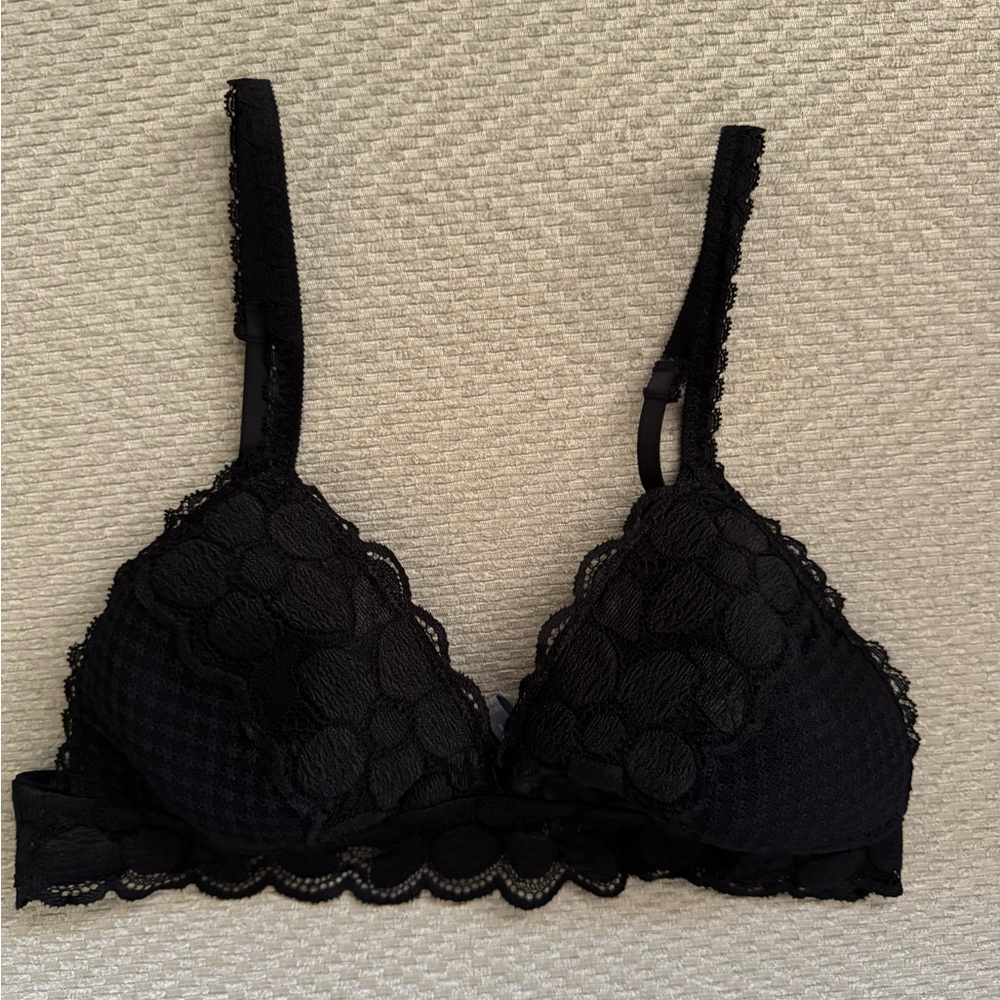 Black lace bralette